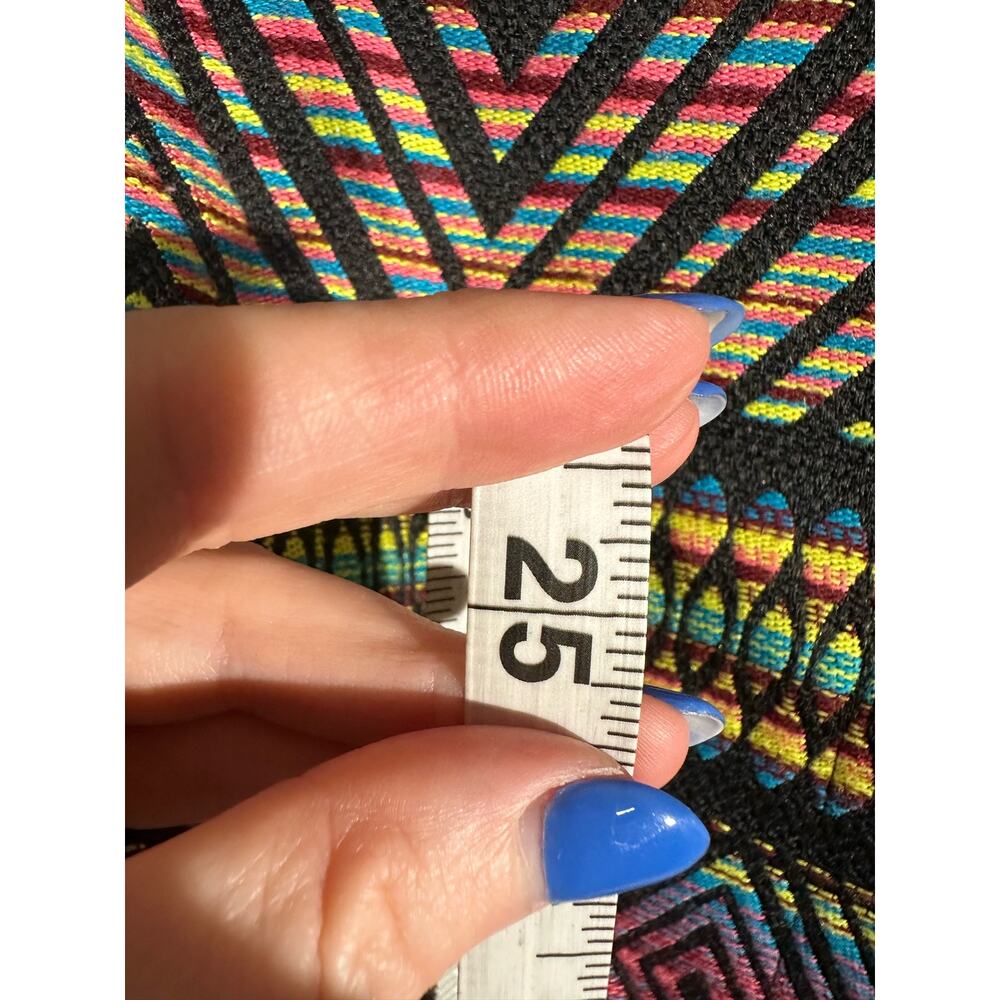Y2K Vintage Jacket Women Large Black Colorful Western Aztec Boho Artsy Tapestry - Picture 5 of 6